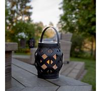 STAR TRADING Lanterna LED Flame Lantern, nero, alta 16 cm STAR TRADING