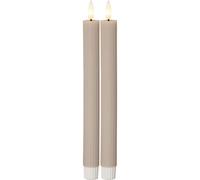 Star Trading - LED Antique Light Flame Stripe - 25 cm - Beige - 2 -Pack