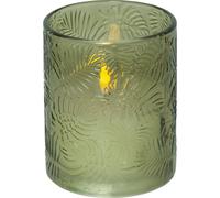 Star Trading - LED Block Light Flame Leaf - 12,5 cm - Verde