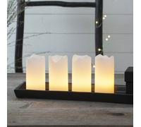 STAR TRADING Set di 4 candele LED Candle, telecomando, bianco STAR TRADING