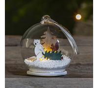 STAR TRADING Sfera LED vetro Forest Friends orso/albero STAR TRADING