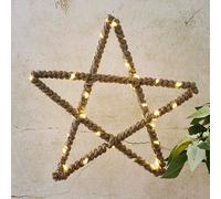 STAR TRADING Stella LED Jutta, con corda di juta avvolta STAR TRADING