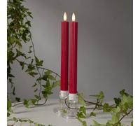 STAR TRADING Striscia LED, rossa, 25 cm, cera, set di 2 batterie STAR TRADING