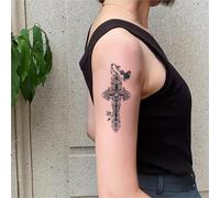 Star Trail Adesivi per tatuaggi temporanei semipermanenti e di lunga durata per 2 settimane per uomini e donne, braccio posteriore per dito, petto(5pcs)