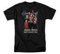 Star Trek - Ds9 Crew - T-Shirt A Maniche Corte Unisex Per Adulti - Nera