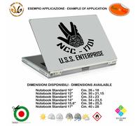 Star trek enterprise spock lunga vita notebook tablet sticker print pvc croped