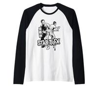 Star Trek Kirk Spock Kanji Maglia con Maniche Raglan