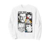 Star Trek Kirk Spock Uhura Sulu Squares Felpa