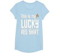 Star Trek: La Serie Originale La mia Camicia Rossa fortunata Maglietta, Ragazze, Celeste, XS