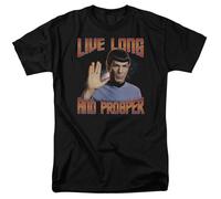 Star Trek: La Serie Originale Live Long And Prosper T-Shirt Unisex Nera
