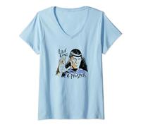 Star Trek Live Long and Prosper Spock Sketch Maglietta con Collo a V