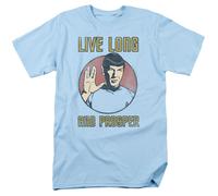Star Trek - Long Life - T-Shirt A Maniche Corte Unisex Per Adulti - Blu