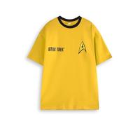 Star Trek Maglietta da uomo | T-shirt grafica da uniforme per adulti | Iconico capo a maniche corte per Trekkies | Abbigliamento regalo da fumetto, film e serie TV di fantascienza per lui, M