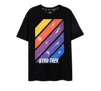Star Trek Nero Ships in Space T-shirt a maniche corte Uomini