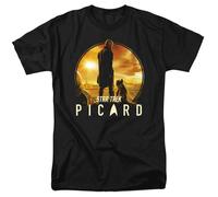 Star Trek Picard - A Man And His Dog - T-Shirt Uomo Nero In Cotone, Girocollo