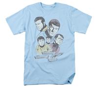 Star Trek - Retro Crew - T-Shirt A Maniche Corte Unisex Per Adulti - Blu