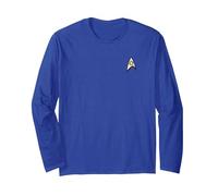Star Trek Science Uniform Maglia a Manica, Unisex per Adulti, Blu Reale, S