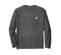 Star Trek Science Uniform Maglia a Manica, Unisex per Adulti, Grigio Scuro, M