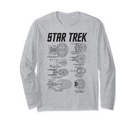 Star Trek Spaceships Of Starfleet Enterprise Textbook Maglia a Manica