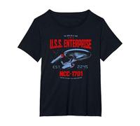 Star Trek Stardate 2245 Maglietta, Donna Plus-Size, Nero, 1X