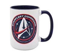 Star Trek Starfleet Command Mug (444 ml) | Tazza da caffè Star Trek | Design emblema della Flotta Stellare | Merchandise ufficiale Star Trek per fan e collezionisti