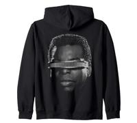 Star Trek The Next Generation Geordi Oversized Face Felpa con Cappuccio