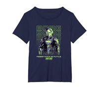 Star Trek: The Next Generation Resistance Is Futile Borg Maglietta, Donna Plus-Size, Navy, 2X