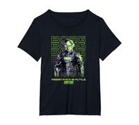 Star Trek: The Next Generation Resistance Is Futile Borg Maglietta, Donna Plus-Size, Nero, 4X
