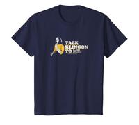 Star Trek: The Next Generation- Talk Klingon To Me Maglietta, Bambini, Navy, 10 Anni