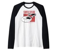 Star Trek: The Original Series Motto Semper Exploro in Red Maglia con Maniche Raglan