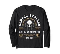Star Trek: The Original Series Semper Exploro USS Enterprise Maglia a Manica