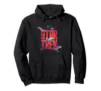 Star Trek Three Ships in Space Felpa con Cappuccio