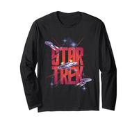 Star Trek Three Ships in Space Maglia a Manica