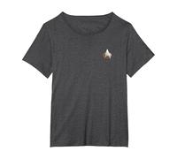 Star Trek TNG Command Emblem Maglietta, Donna Plus-Size, Grigio Scuro, 3X