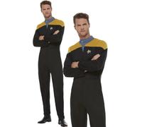 Star Trek Voyager Operations Uniforme Oro & Nero Autorizzato Adulti Costume Ne
