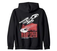 Star Trek Warp Speed Enterprise Felpa con Cappuccio