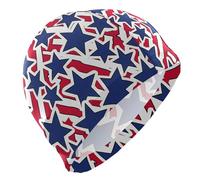 Star USA 4 luglio Nuotatori per gli uomini capelli corti impermeabili per nuoto protezione dei capelli e riduzione della resistenza Gorro de natacion para Hombre