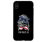 Star Valley AZ Disordinato Hair Bun Ribbon Occhiali da sole Design Custodia per iPhone XS Max