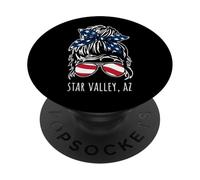 Star Valley AZ Disordinato Hair Bun Ribbon Occhiali da sole Design PopSockets PopGrip Adesivo