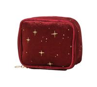 Star Velvets Makeup Bag Viaggio Toiletry con cerniera Grande Capacità Cosmetici per le Donne Makeup Bag, C