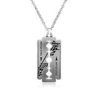 Star.W Fashion Music Band Judas Priest Collana Lama di Rasoio Ciondolo per Uomo Catena a Maglia 24 Pollici Collane Amicizia Maschi Gioielli