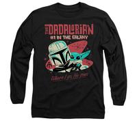 Star Wars#1 Dadalorian Where I Go Maglietta Manica Lunga Uomo (TV21401)