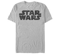 STAR WARS Maglietta con Logo più Semplice Camicia, Argento, M Uomo