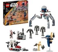 LEGO STAR WARS 75372 BATTLE PACK CLONE TROOPER E BATTLE DROID CON VEICOLO GIOCATTOLO SPEEDER BIKE, IDEA REGALO BAMBINI 7+ ANNI