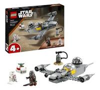 Lego star wars 75410 n-1 starfighter di mando e grogu con 3 personaggi, astronave giocattolo da costruire per bambini 4+