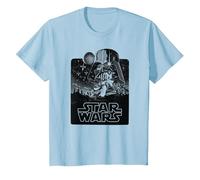 Star Wars A New Hope One Color Poster Maglietta, Bambini, Celeste, 2 Anni