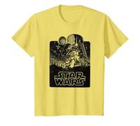Star Wars A New Hope One Color Poster Maglietta, Bambini, Limone, 4 Anni