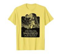 Star Wars A New Hope One Color Poster Maglietta, Uomo, Limone, L