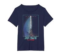 Star Wars A New Hope Retro Lightsaber Poster Kanji Maglietta, Donna Plus-Size, Navy, 1X