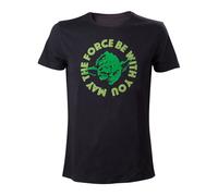 STAR WARS Adulto Maschio Yoda 'May The Forza Essere With You ' T-Shirt, XL, Nero